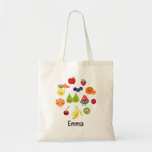 Bolso De Tela Cutie Fruit Adorable Fruit Niños Personalizados (Frente)