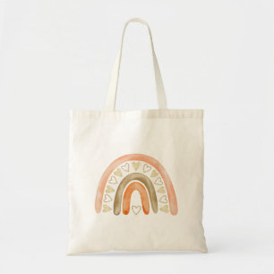 Bolso De Tela Cuto arcoiris acuarela Pastel Boho Moda
