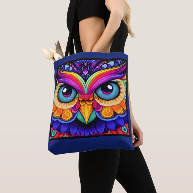 Bolso De Tela Cuto ARTE DE OWL - Ver Atrás (Detalle)