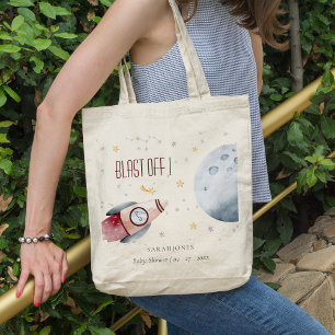 Bolso De Tela Cuto espacio exterior Starry Planet Rocket Baby Sh
