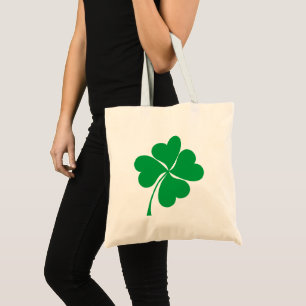 Bolso De Tela Cuto Green Lucky 4 deja el corazón Clover shamrock