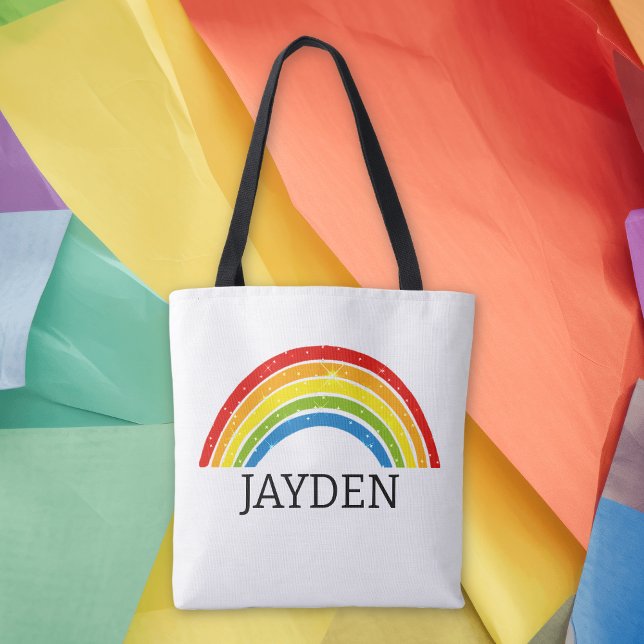 Bolso De Tela Cuto tema arcoiris personalizado (Subido por el creador)