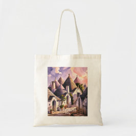 Bolso De Tela Cutom Alberobello Trulli Houses Italy Watercolor
