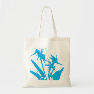 Bolso De Tela CYAN - Tote bag con Flor del paraíso en calipso 