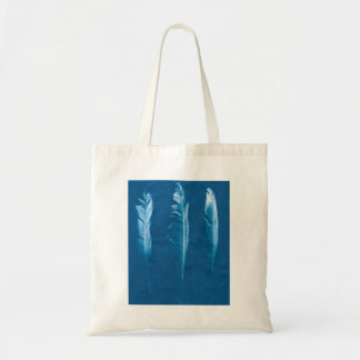 Bolso De Tela Cyanotype Feathers