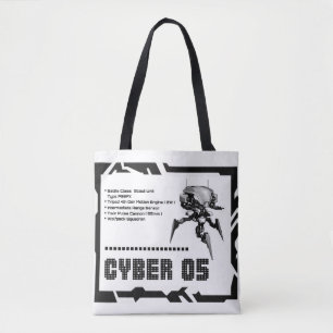 Bolso De Tela Cyber 05 Diseño de Robot Mech