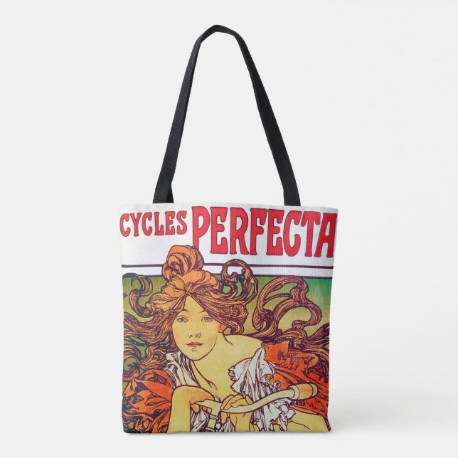 Bolso De Tela Cycles Perfecta, Mucha (Reverso)