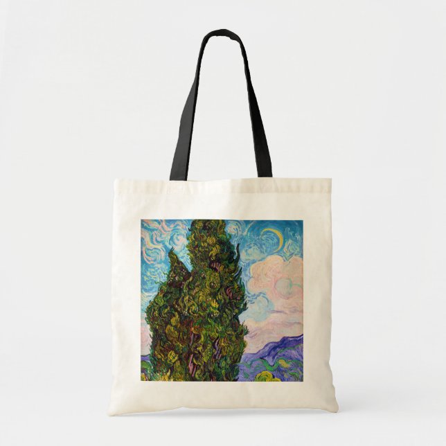 Bolso De Tela Cypresses, Van Gogh (Frente)