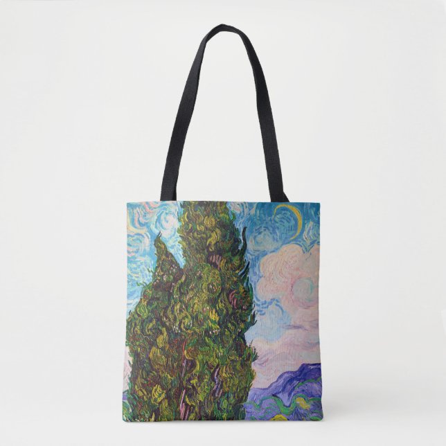Bolso De Tela Cypresses, Van Gogh (Anverso)