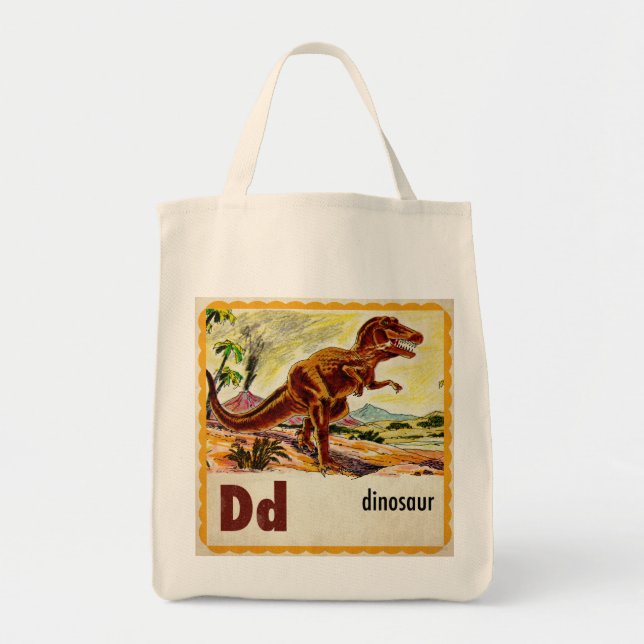 Bolso De Tela D es para Dinosaur (Frente)