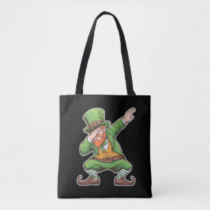 Bolso De Tela Dab Dabbing Leprechaun en verde