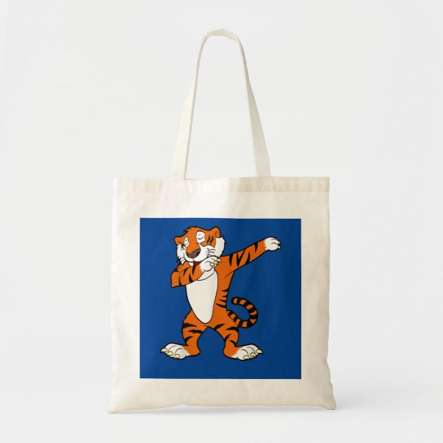 Bolso De Tela Dabbing Cute Tiger Animal Fiesta (Frente)