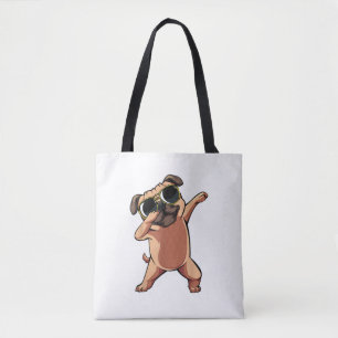 Bolso De Tela Dabbing Dab Pug Dog Mascotas bailan pipa animal