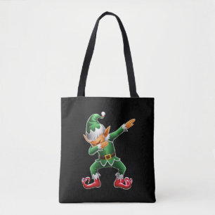 Bolso De Tela Dabbing Elf Costume Navidades Squad Xmas
