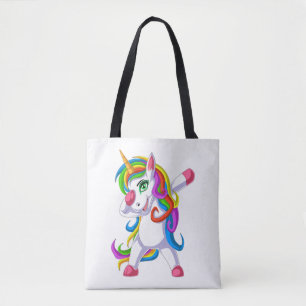 Bolso De Tela dabbing unicorn