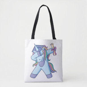 Bolso De Tela Dabbing Unicorn Graduación de 2021 niños regalo