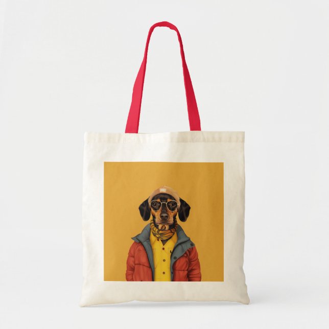 Bolso De Tela Dachshund (Frente)