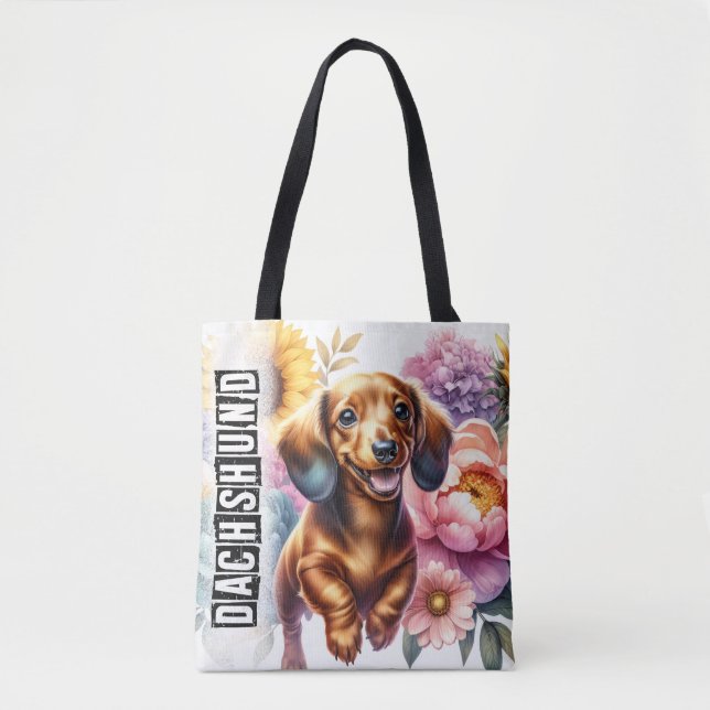 Bolso De Tela Dachshund (Anverso)