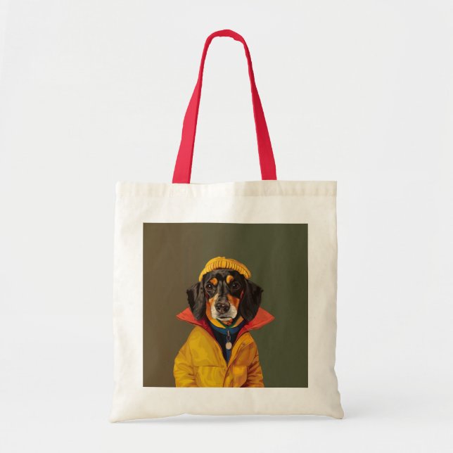 Bolso De Tela Dachshund (Frente)