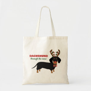 Bolso De Tela Dachshund a través de la nieve Perro de reno Doxie
