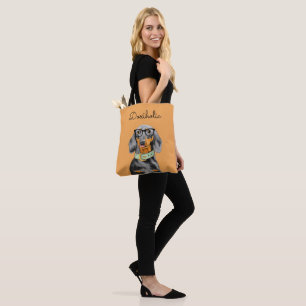 Bolso De Tela Dachshund Business Man Tote Bag