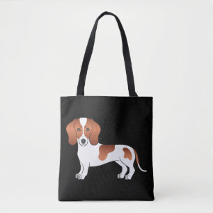 Bolso De Tela Dachshund de dibujos animados de pelo corto con ma