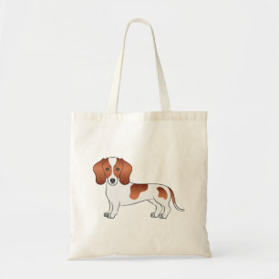 Bolso De Tela Dachshund de pelo corto manchado rojo Cartoon Perr