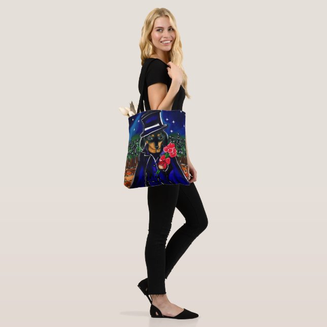 BOLSO DE TELA DACHSHUND DE SAN VALENTÍN (Puesto)