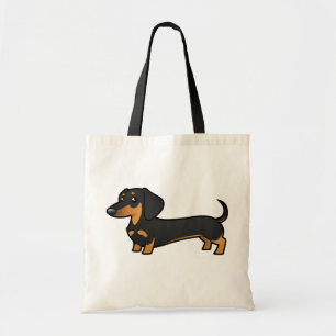 Bolso De Tela Dachshund del dibujo animado (capa lisa)