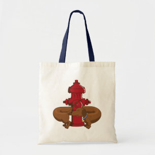 Bolso De Tela Dachshund divertido del dibujo animado