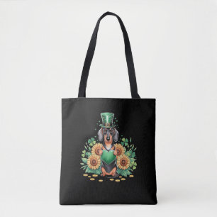 Bolso De Tela Dachshund Dog Shamrock St. Patrick's Day Saint Pad