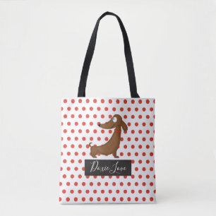 Bolso De Tela Dachshund (Doxie) Love Tote Bag