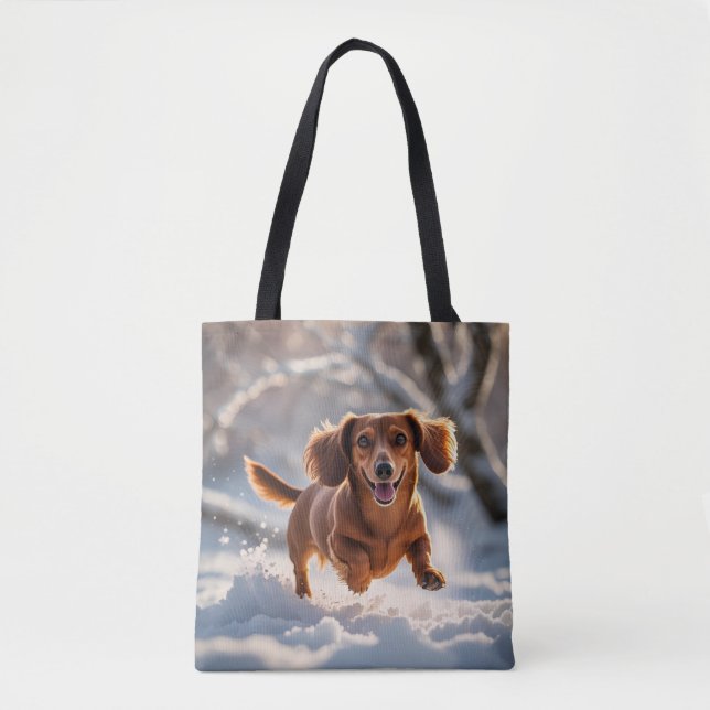 Bolso De Tela Dachshund Elegant Tote Bag (Anverso)