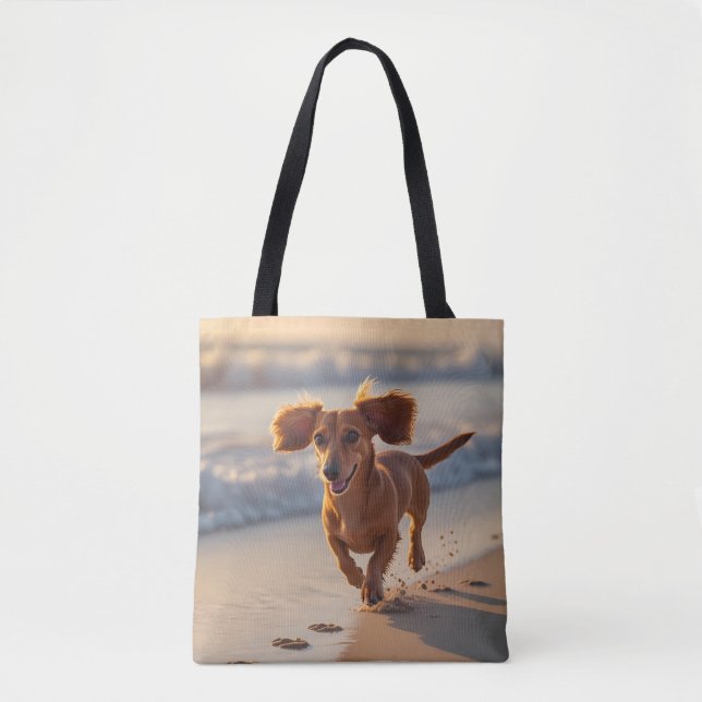 Bolso De Tela Dachshund Elegant Tote Bag (Anverso)
