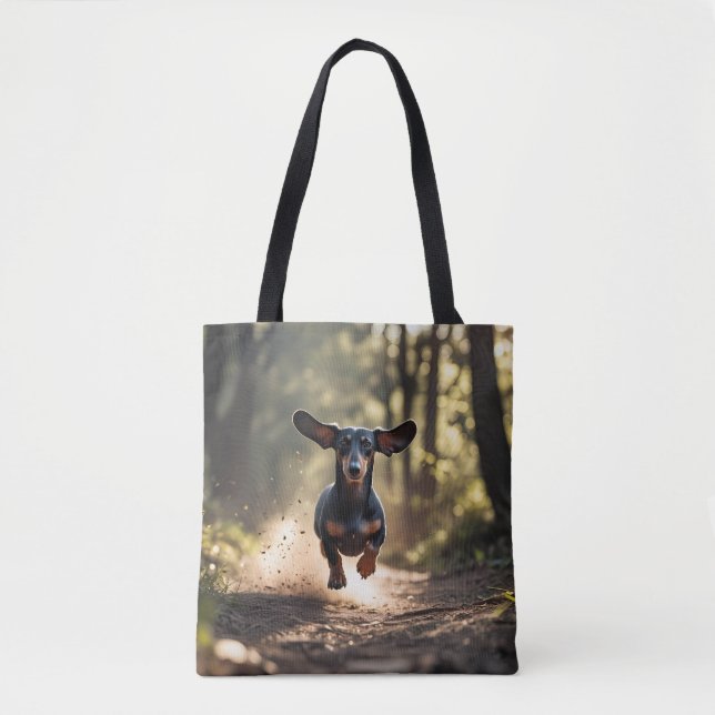 Bolso De Tela Dachshund Elegant Tote Bag (Anverso)