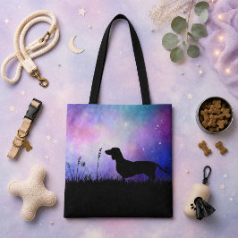 Bolso De Tela Dachshund en el paisaje lunar al atardecer Perro W