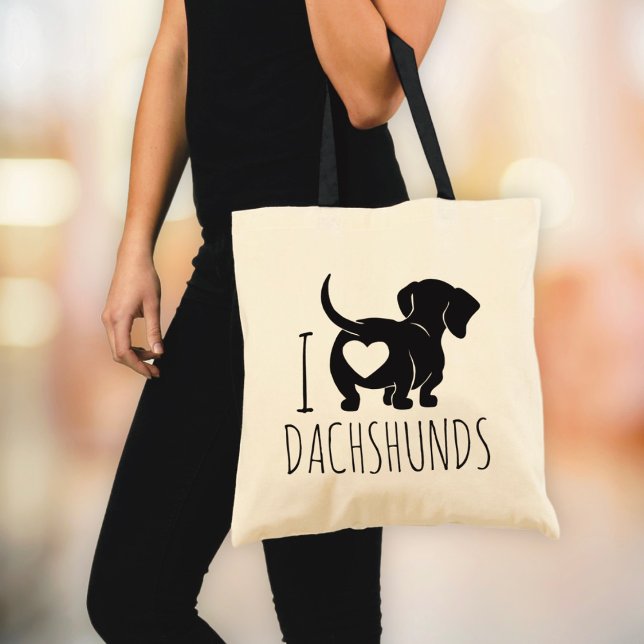 Bolso De Tela Dachshund Love Tote Bag (Subido por el creador)