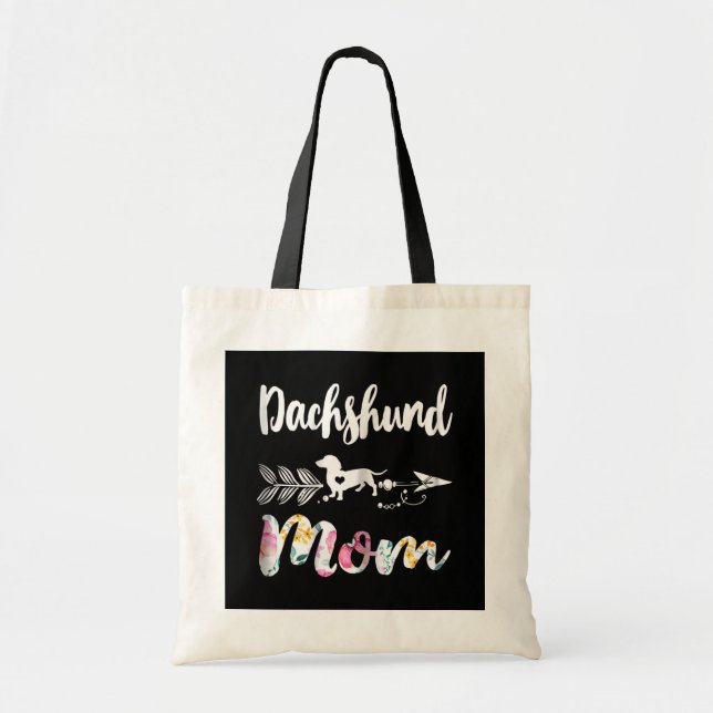 Bolso De Tela Dachshund Mom (Frente)