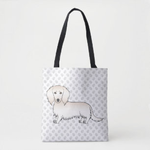 Bolso De Tela Dachshund Pelo Largo Crema Perro De Dibujos Animad