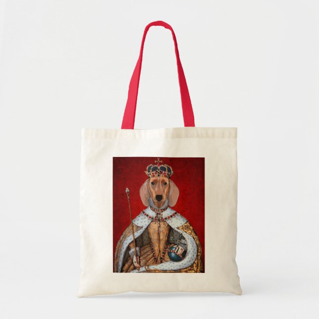 Bolso De Tela Dachshund Queen (Frente)