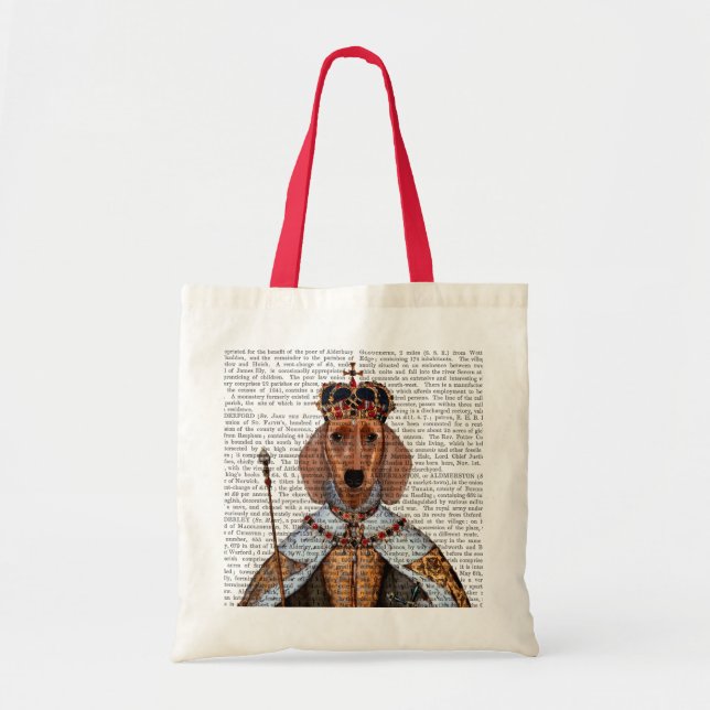Bolso De Tela Dachshund Queen 2 (Frente)