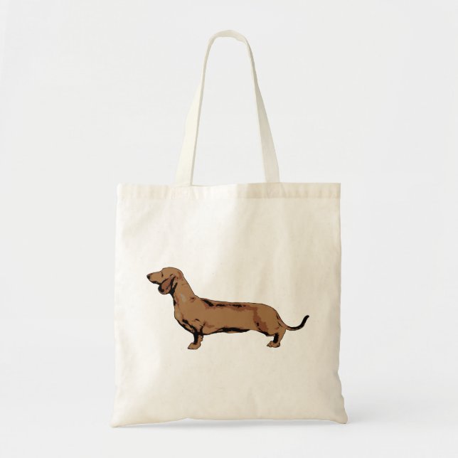 Bolso De Tela Dachshund rojo (Frente)
