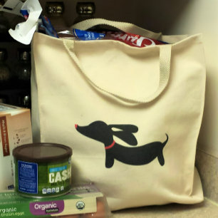 Bolso De Tela Dachshund Tote Bag   Estilo sencillo para las mam