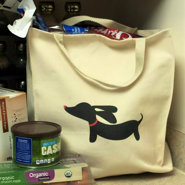 Bolso De Tela Dachshund Tote Bag | Estilo sencillo para las mamá (Dachshund tote bag)