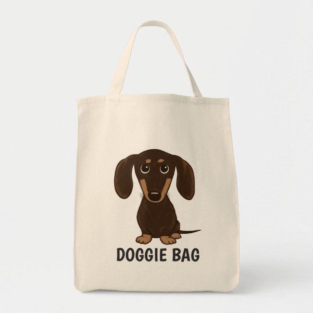 Bolso De Tela Dachshund Wiener Dog Doggie (Frente)
