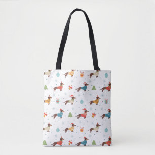 Bolso De Tela Dachshunds en Navidades Patrón de sudaderas