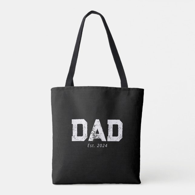 Bolso De Tela Dad Established New Dad Gift (Reverso)