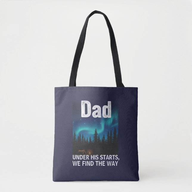 Bolso De Tela Dad Luces del Norte Camping Personalizable (Anverso)