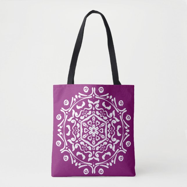 Bolso De Tela Dahlia Mandala (Anverso)