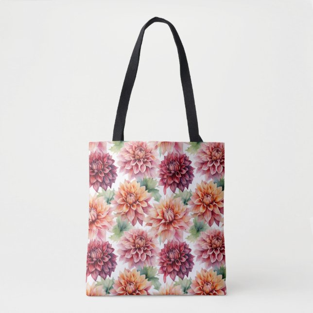 Bolso De Tela Dahlia Painting (Anverso)